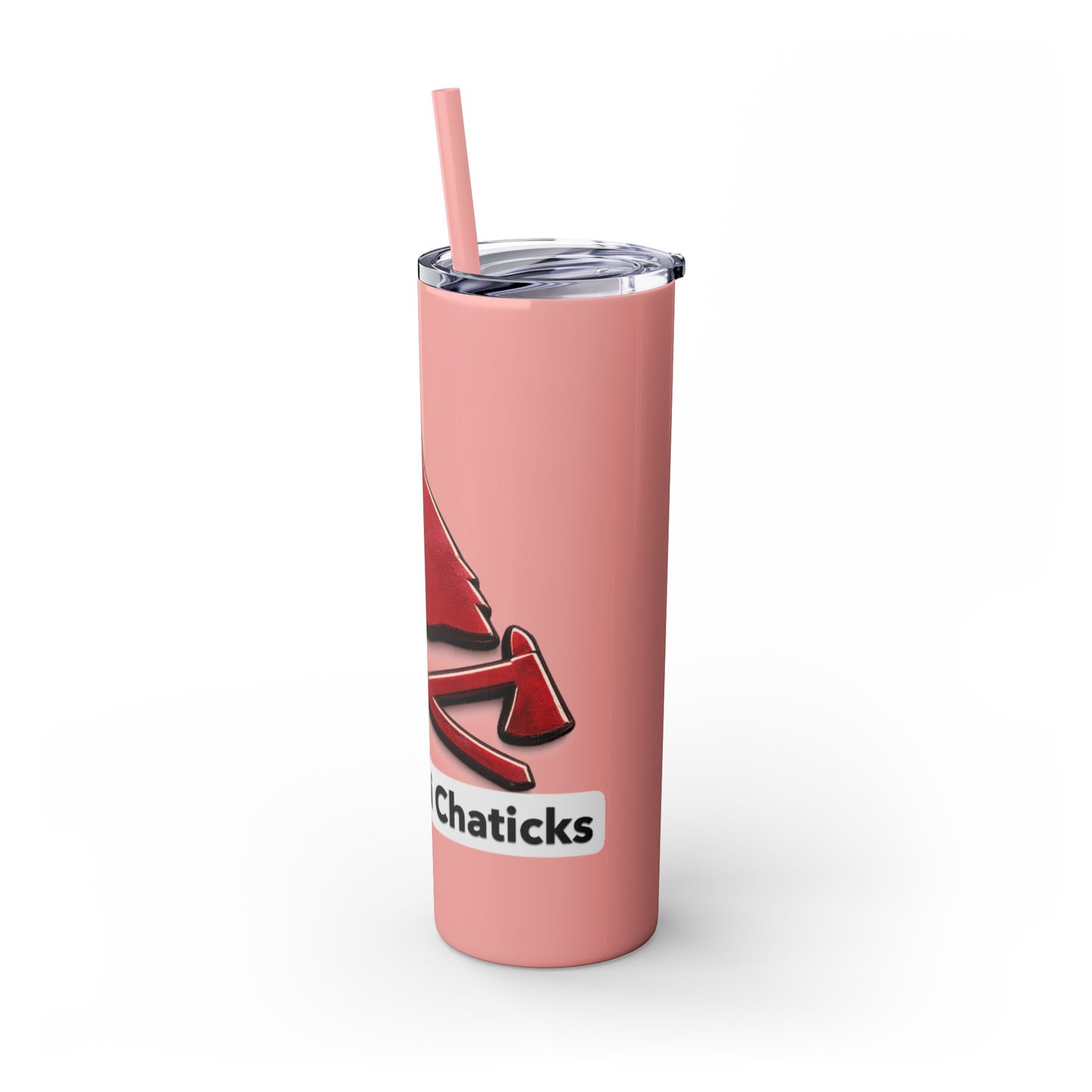 Pawnee Skinny Tumbler — Red Wolf Logo 20oz Insulated Tumbler with Straw
