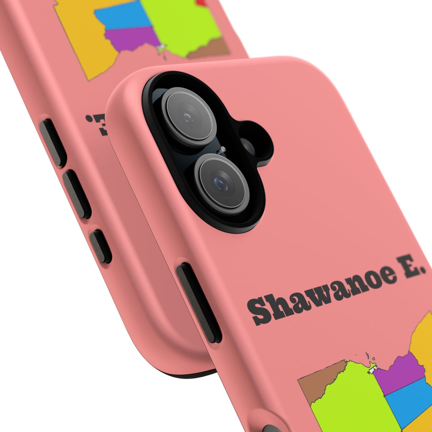 Shawnee E. Personalized Panther  Case — 'Shawanoe E.' Custom Name Red Protective Case