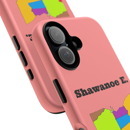 Shawnee E. Personalized Panther  Case — 'Shawanoe E.' Custom Name Red Protective Case