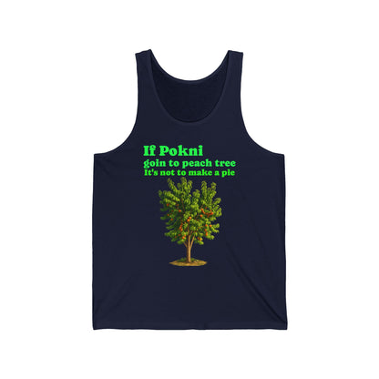 Peach Tree  switch Tank Top — "If Pokni goin to peach tree it's not to make a pie" Rustic Garden Graphic Tank