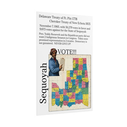 Sequoyah Historical Map Poster — Treaty of Ft. Pitt & New Echota (Rolled Poster)