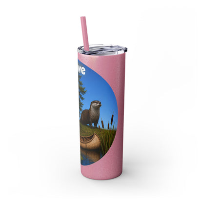 Ottawa Adawe Canoe Skinny Tumbler — 20oz Insulated Travel Cup with Straw