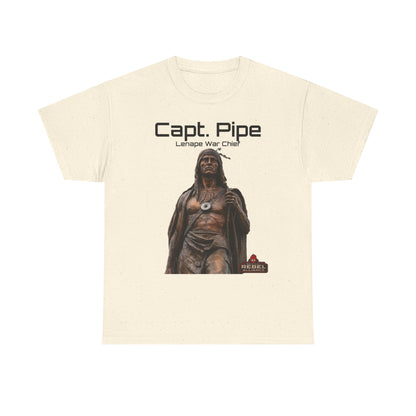 Capt. Pipe Lemape War Chief T‑Shirt — Native Warrior Graphic Tee