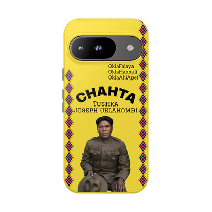 Chahta Tushka Joseph Oklahombi Yellow Phone Case — Native American Tribute Protective Cover