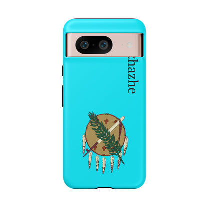 Osage Phone Case — Wazhahze Tribal Shield Design (Native Feather & Tomahawk)