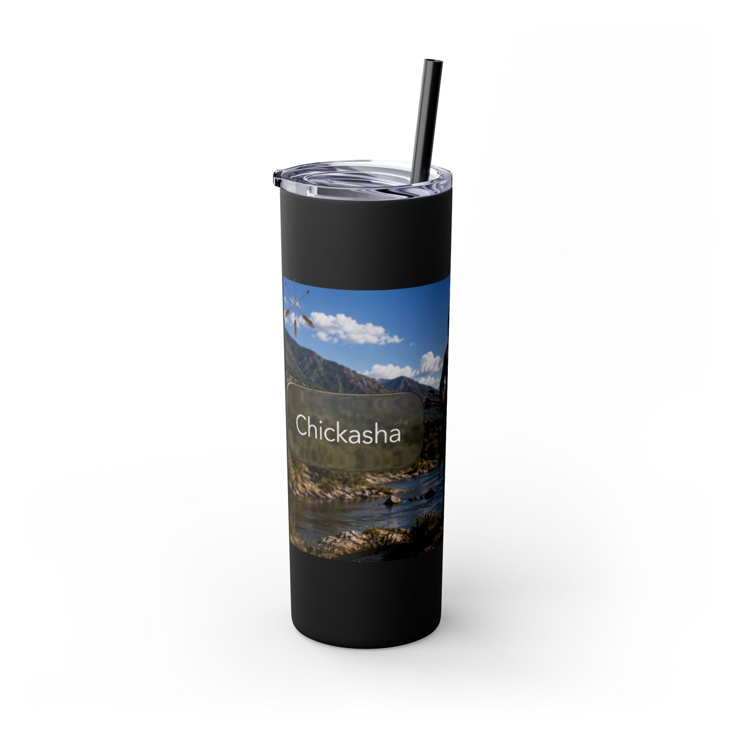 Chickasaw Skinny Tumbler with Straw, 20oz