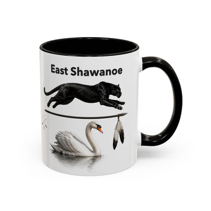 Shawnee East Shawanoe Mascot Panther & Swan Coffee Mug (11oz/15oz)