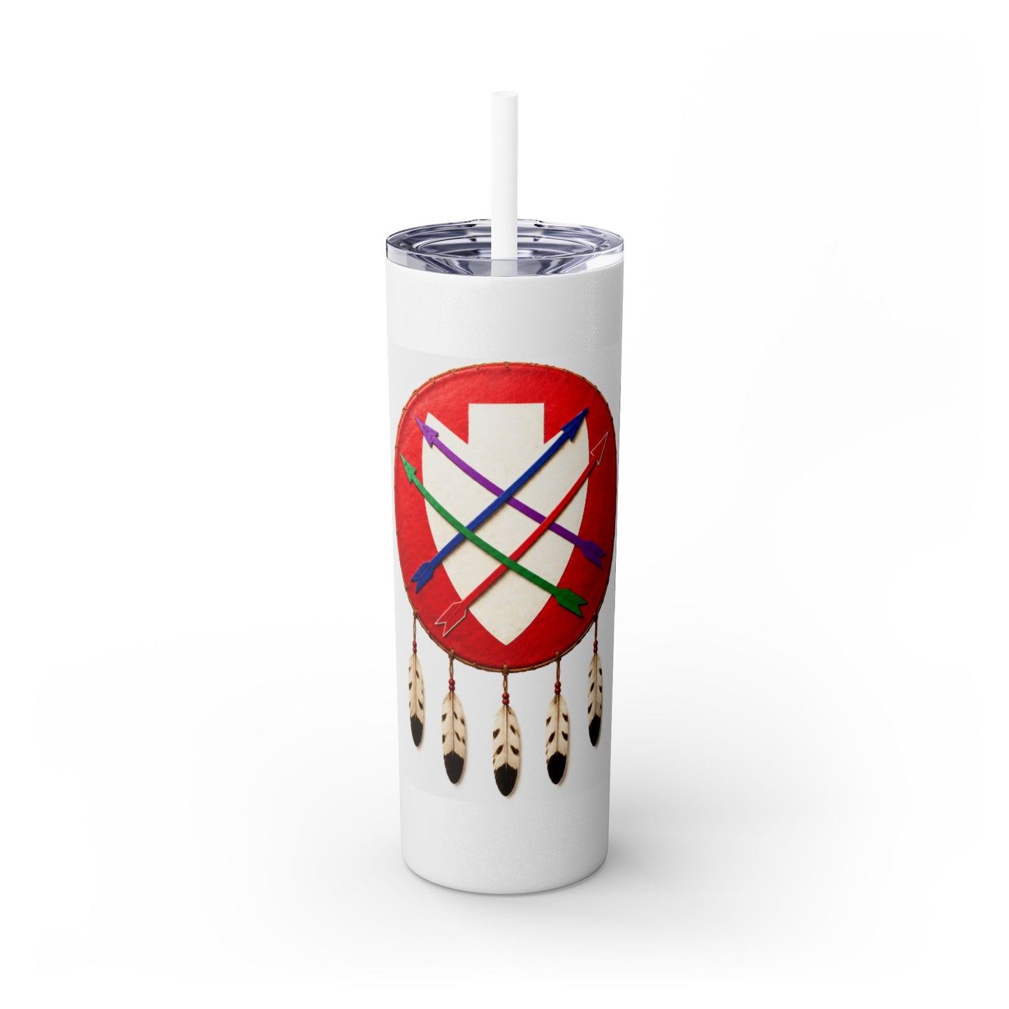 Peoria 20oz Skinny Tumbler with Dreamcatcher Shield Design