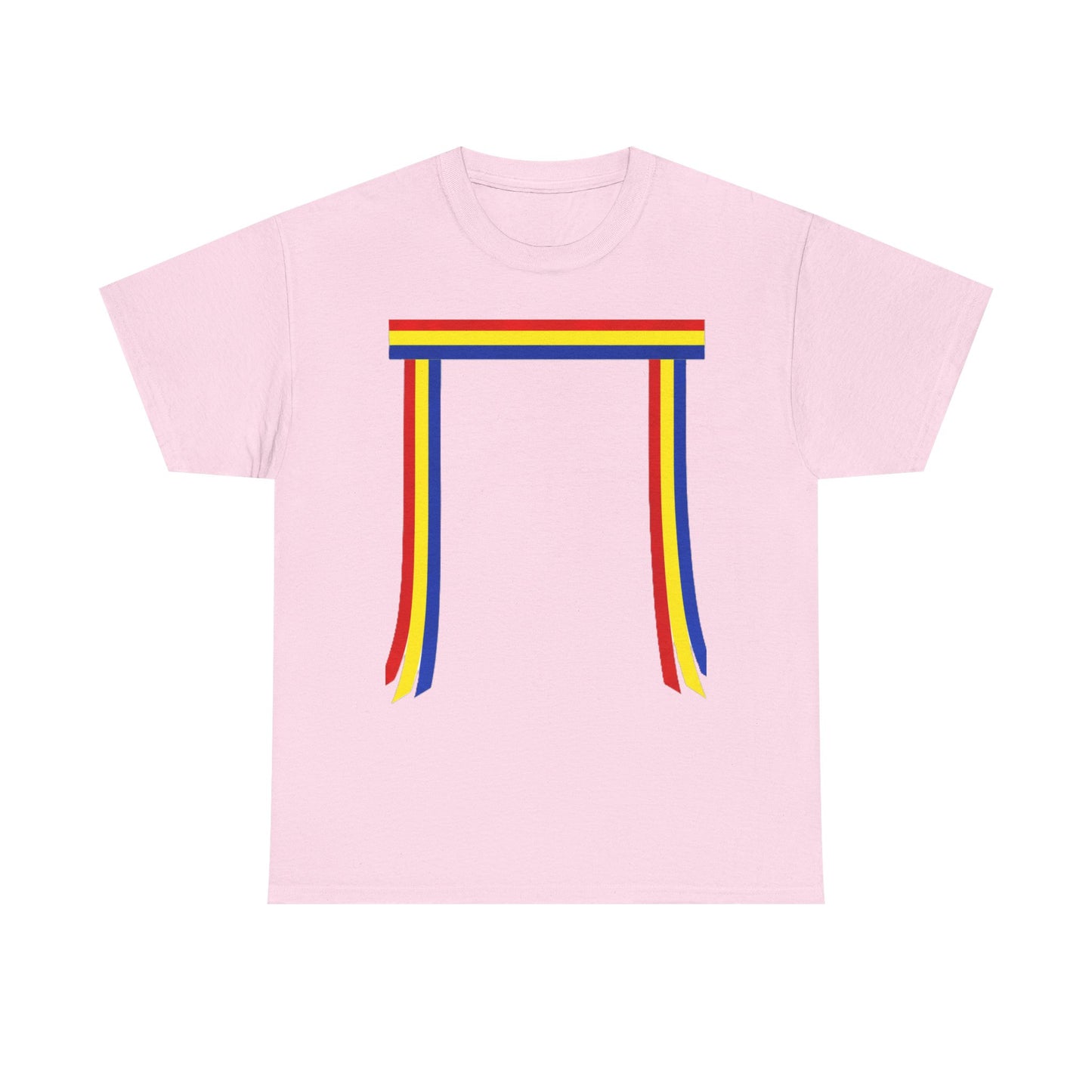 Ribbon & Arrows T‑Shirt — Minimal Tribal Ribbon Front with Crossed Arrows Back