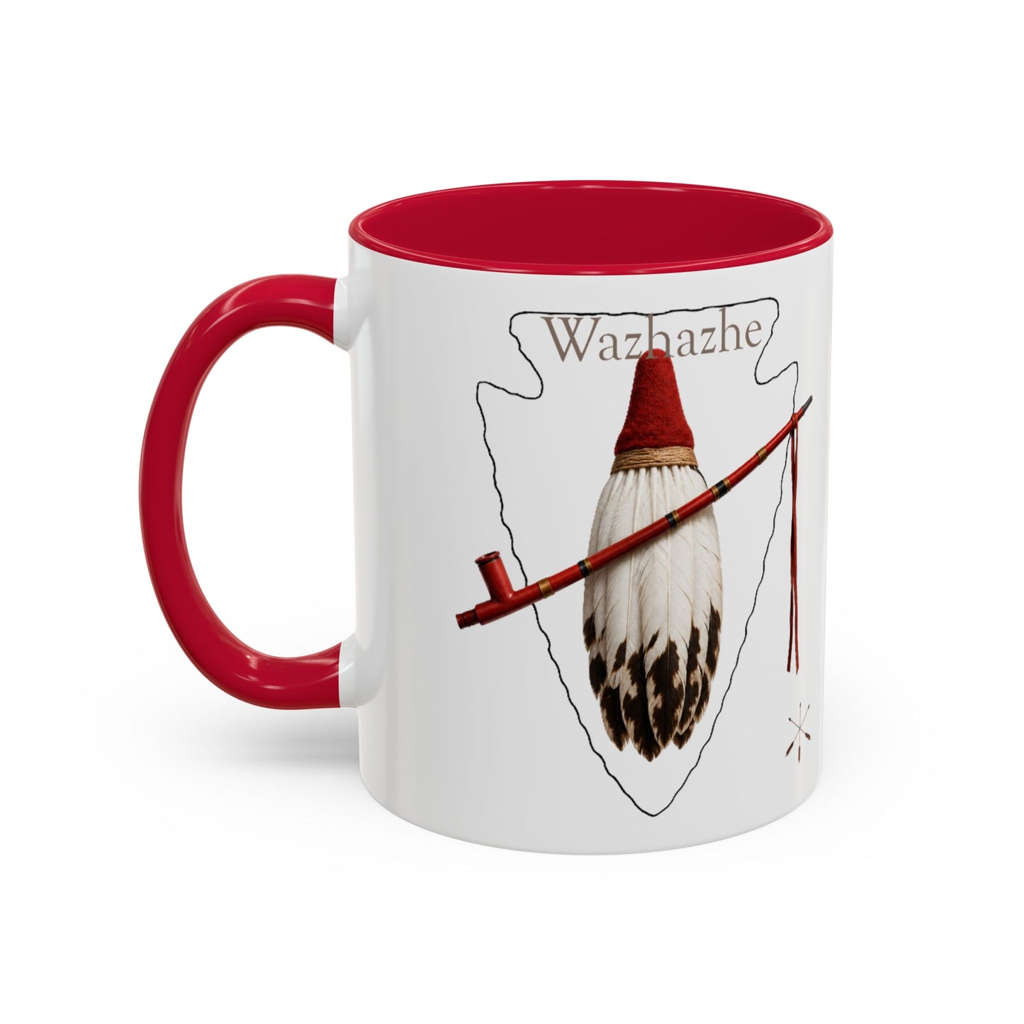 Osage Wazhazhe Tribal Feather Mug (11oz & 15oz) — Native-Inspired Coffee Cup