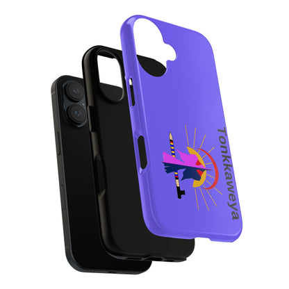 Tonkawa Phone Case — Tonkkaweya Sunrise Design (Protective Purple Hard Shell)