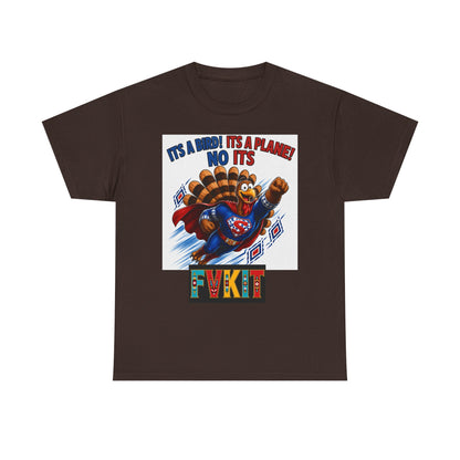 Turkey Superhero "It's a Bird! It's a Plane! No It's" with Arrow Back Print