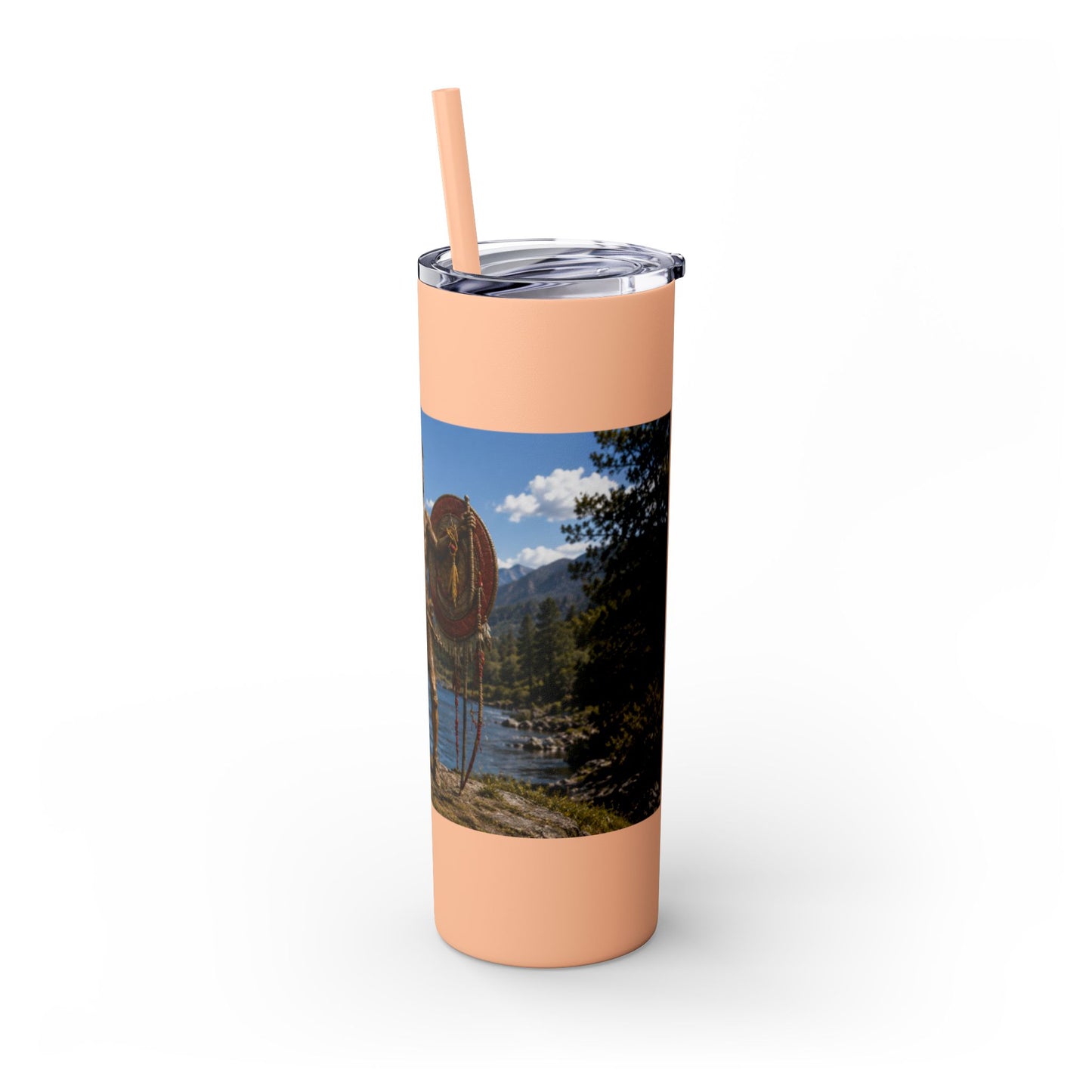 Chickasaw Skinny Tumbler with Straw, 20oz