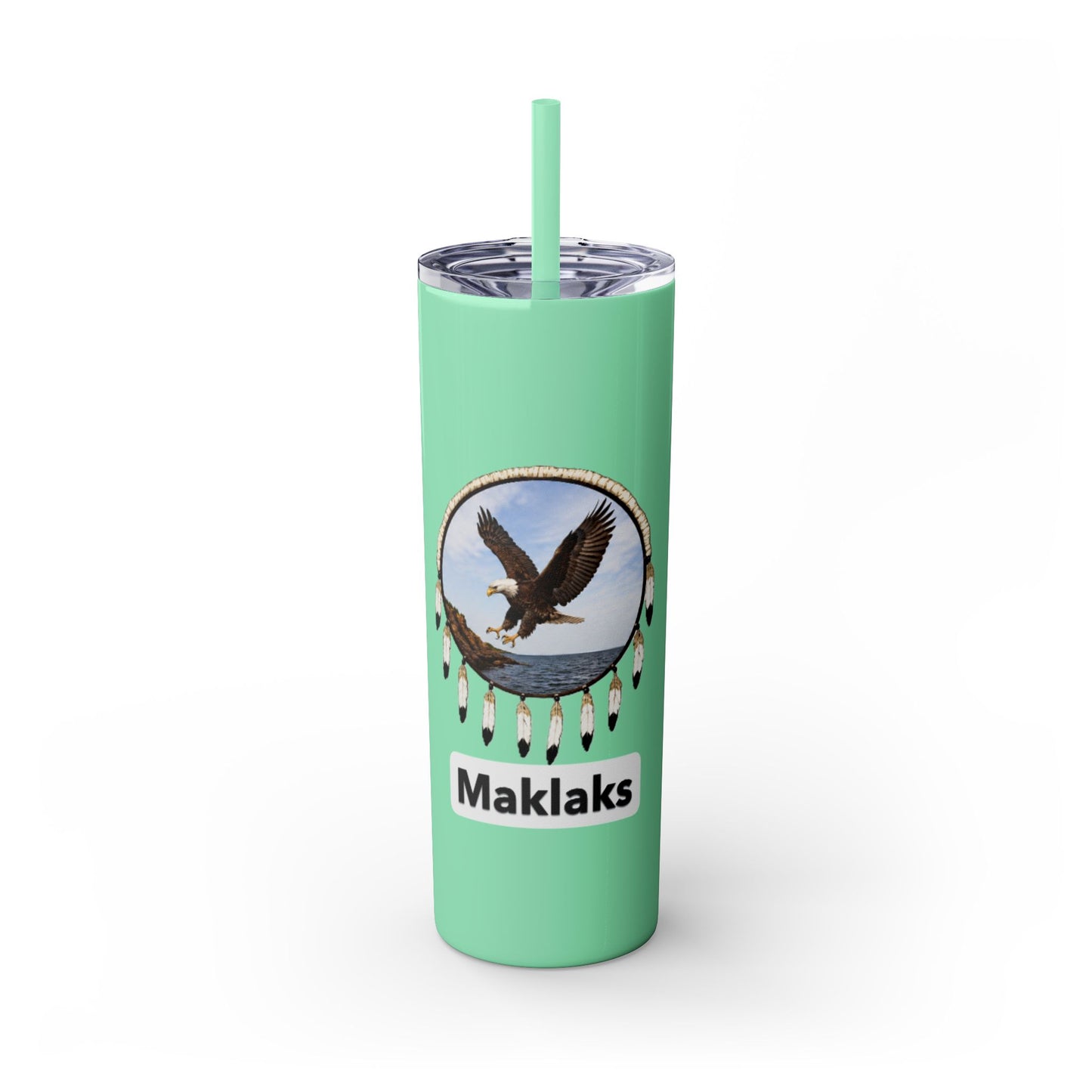 Modoc Eagle Skinny Tumbler – 20oz Straw Travel Cup (Maklaks)