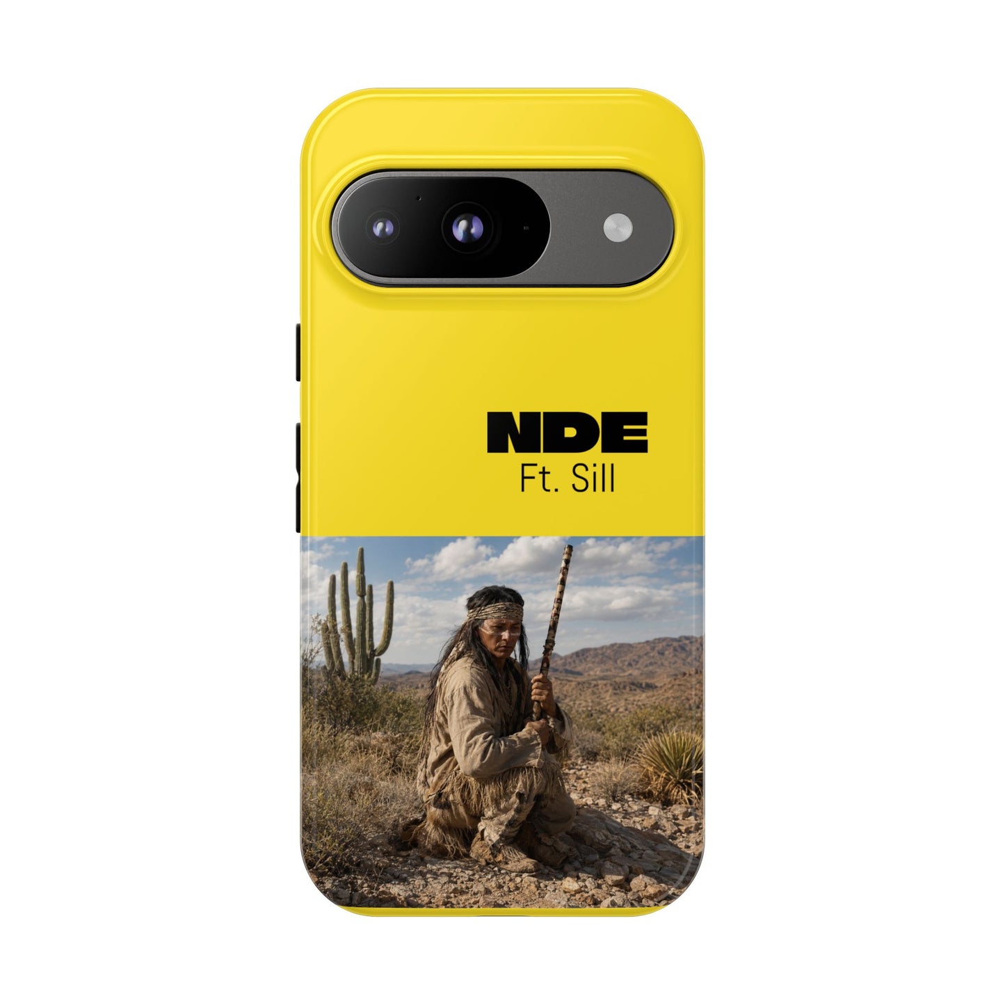 Ft. Sill Phone Case — Yellow ‘NDE Ft. Sill’ Desert Photo Protective Cover