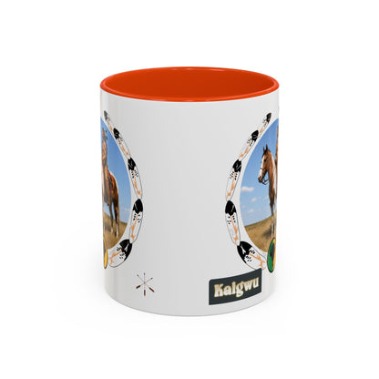 Kiowa Native Horse Photo Mug — Western Indigenous Pride Coffee Cup (11oz/15oz)