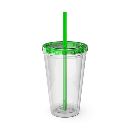 Chitto Harjo 16oz Portrait Tumbler with Straw — Historical Figure Illustration