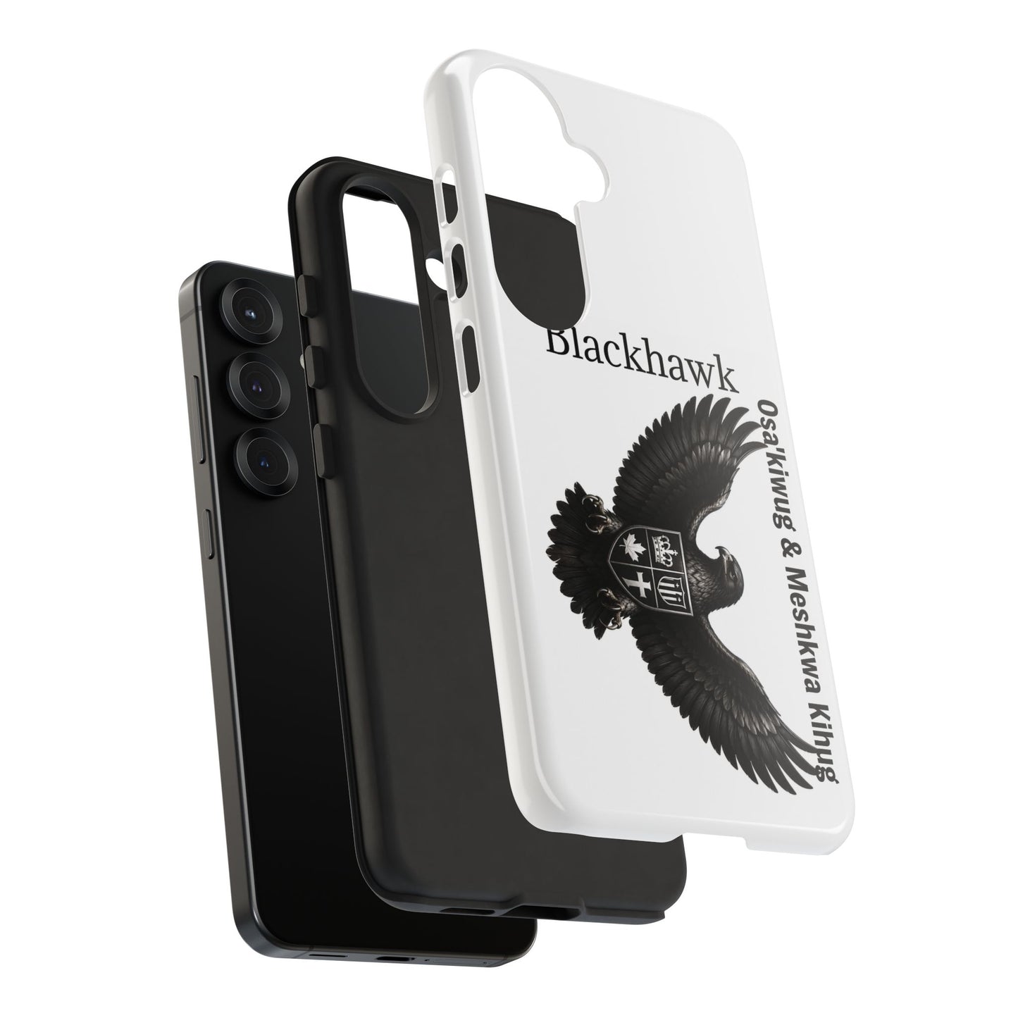 Sac&Fox Phone Case — 'Blackhawk' Raven Crest Protective Tough Case