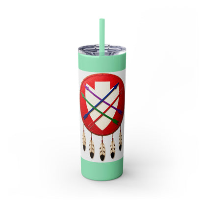 Peoria 20oz Skinny Tumbler with Dreamcatcher Shield Design