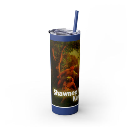 Shawnee Absentee Skinny Tumbler with Straw, 20oz