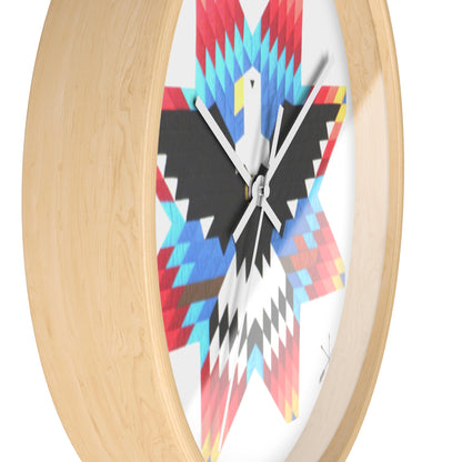 Southeaster Eagle Star Wall Clock — Native Pattern Decorative Clock