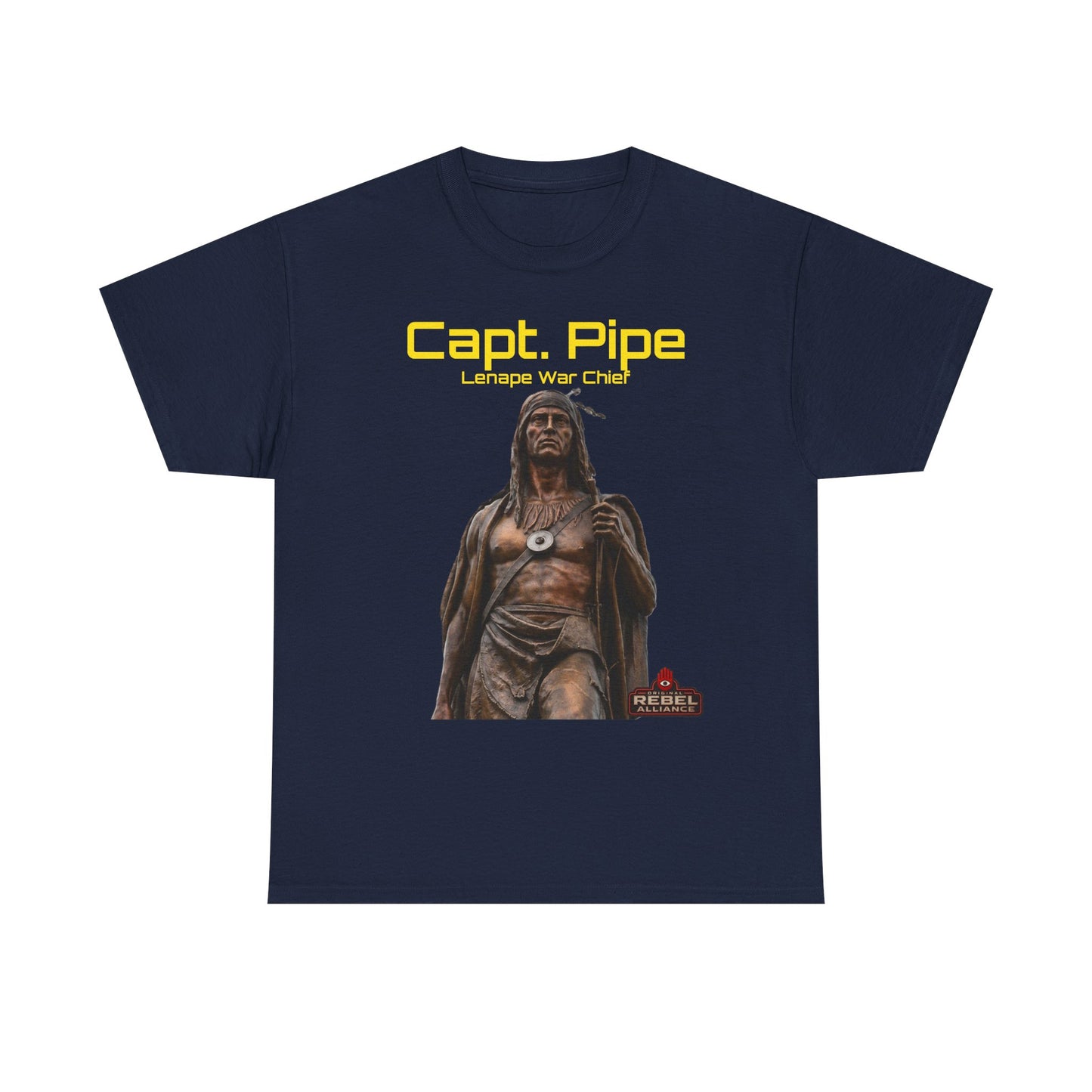 Capt. Pipe Lemape War Chief T‑Shirt — Native Warrior Graphic Tee