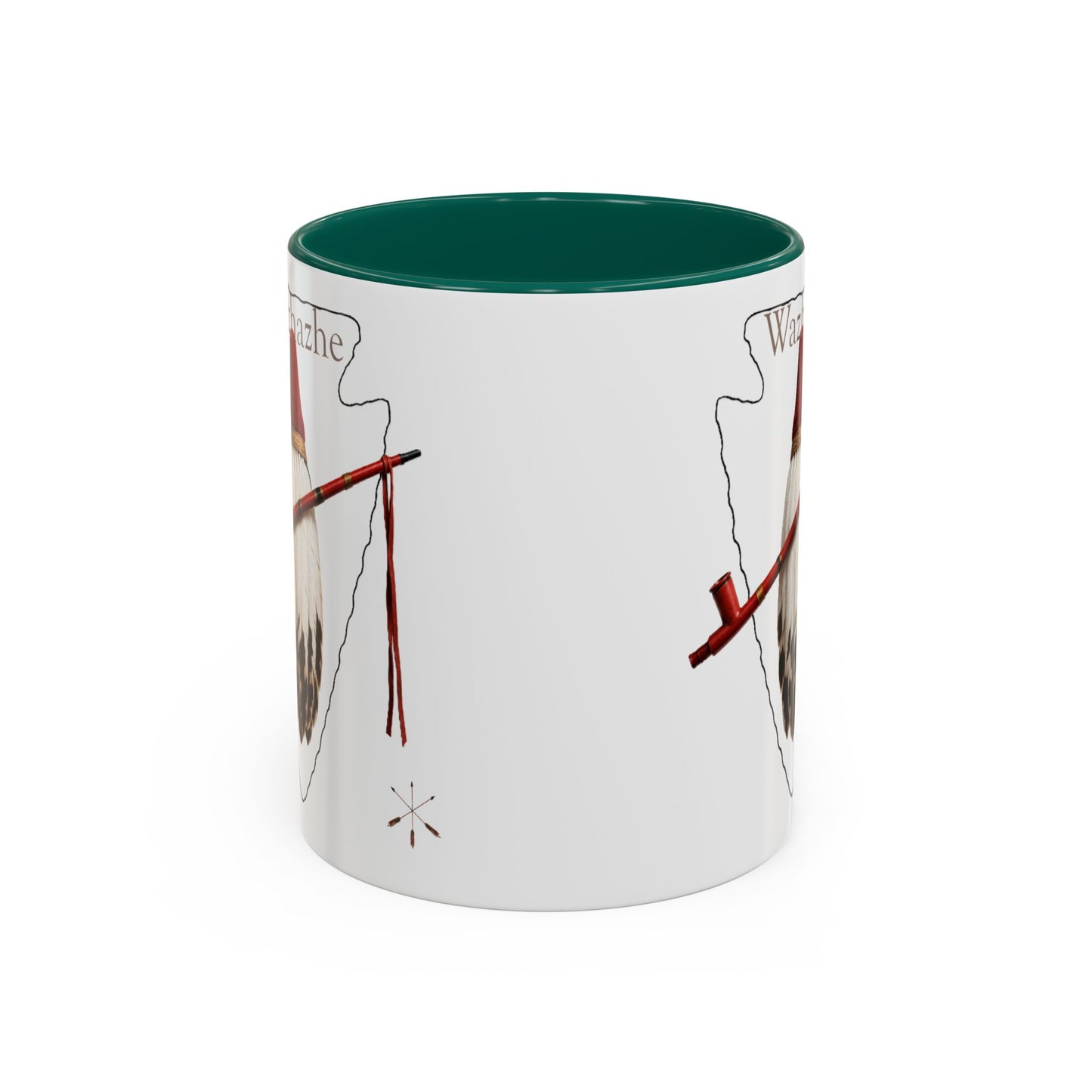 Osage Wazhazhe Tribal Feather Mug (11oz & 15oz) — Native-Inspired Coffee Cup
