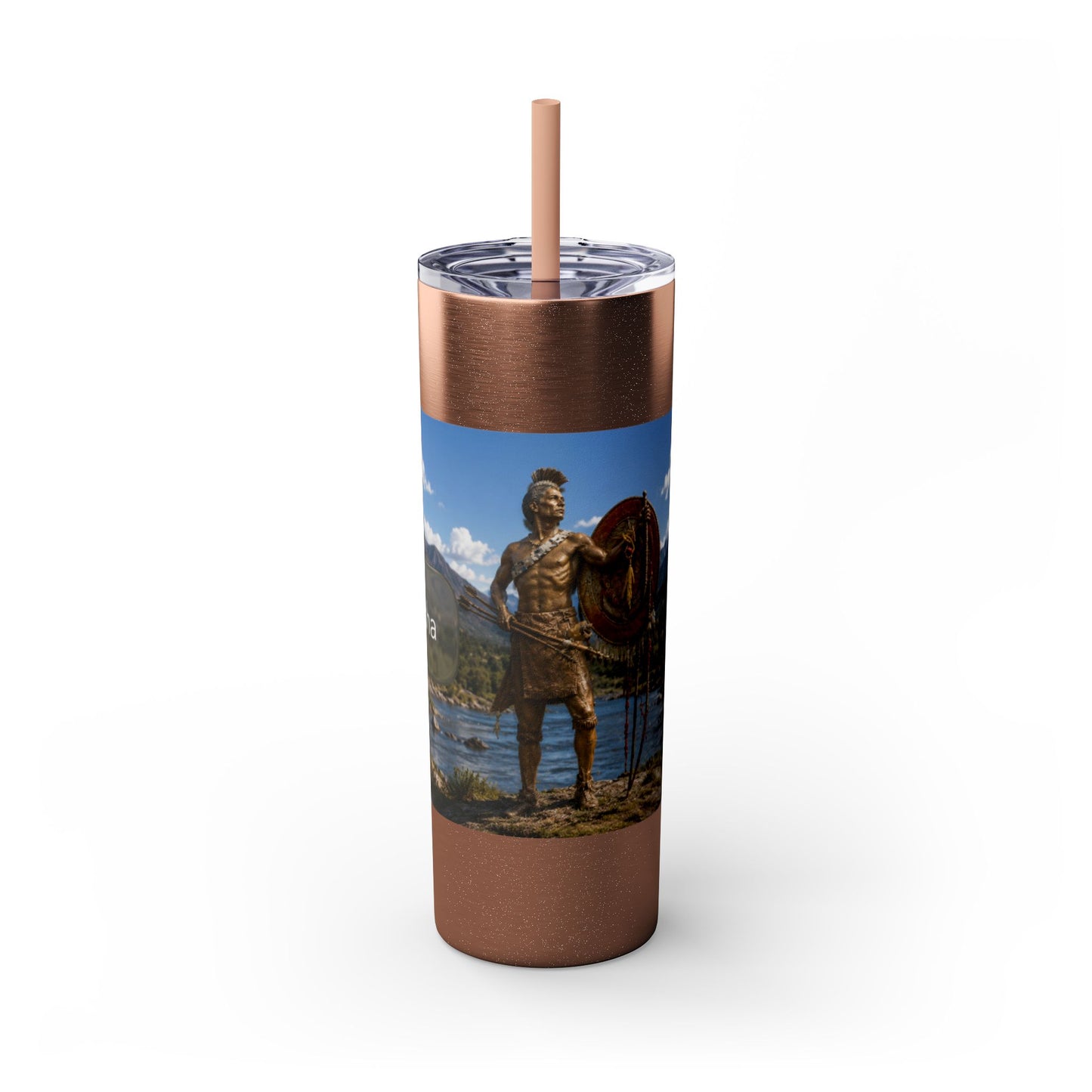 Chickasaw Skinny Tumbler with Straw, 20oz