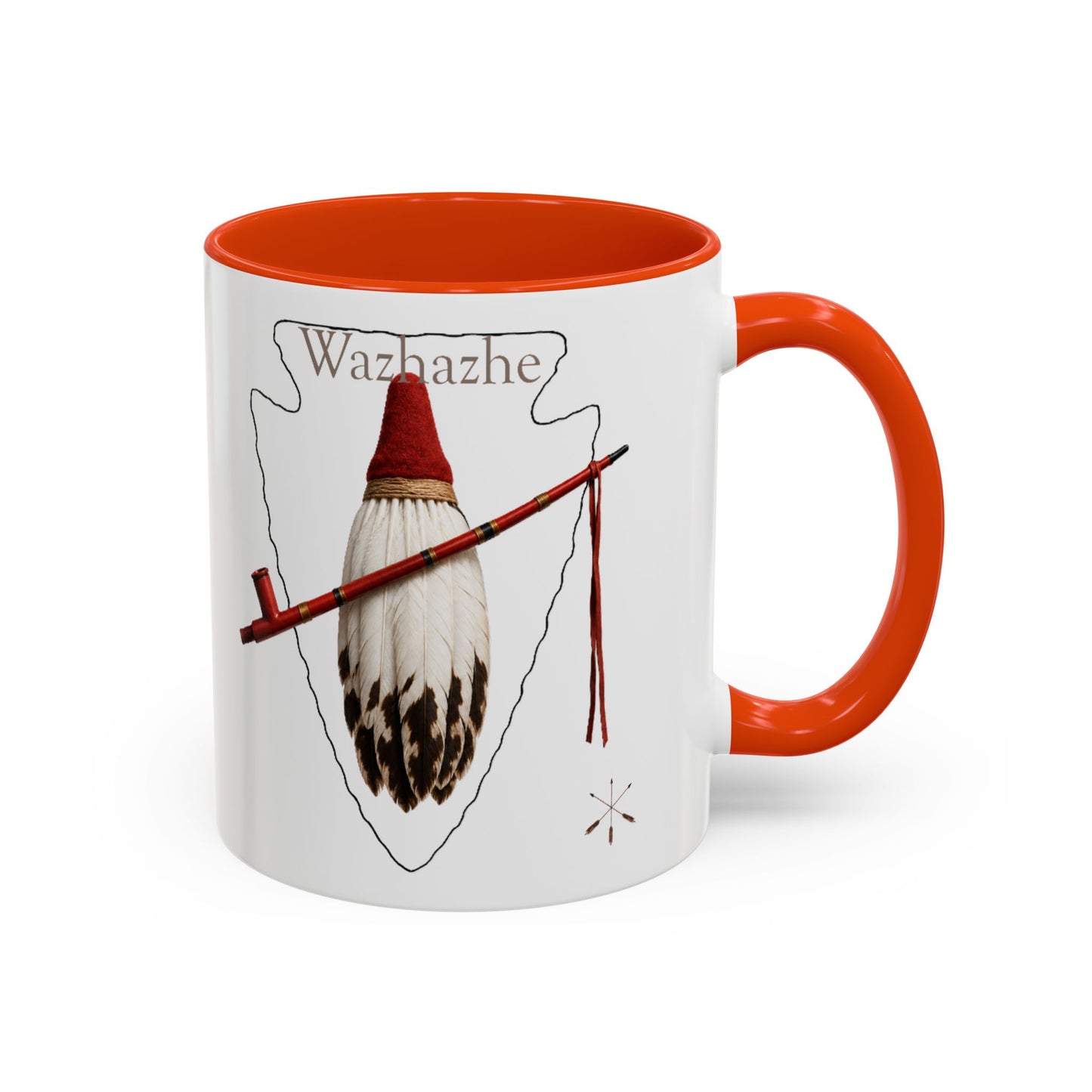 Osage Wazhazhe Tribal Feather Mug (11oz & 15oz) — Native-Inspired Coffee Cup