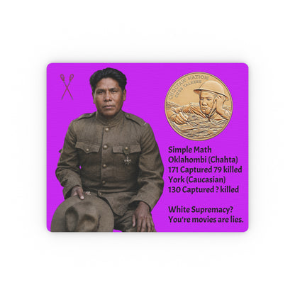 Rectangular Mouse Pad — Native American Medalist Design with Historical Text