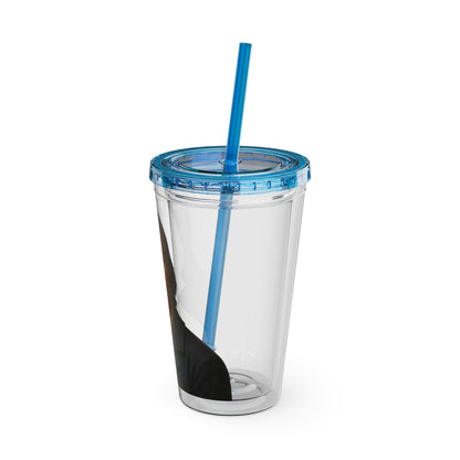 Chitto Harjo 16oz Portrait Tumbler with Straw — Historical Figure Illustration