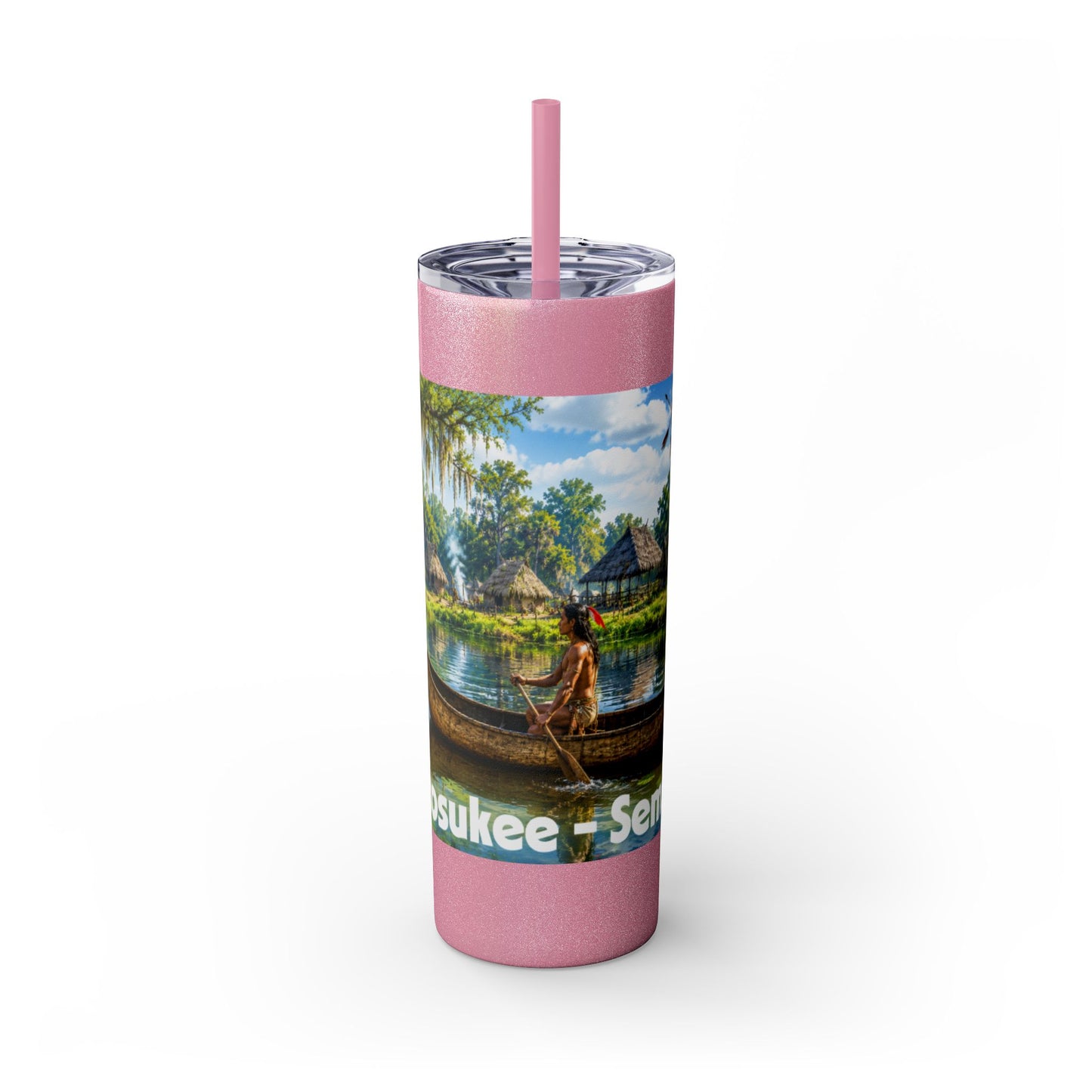 Seminole Skinny Tumbler with Straw, 20oz