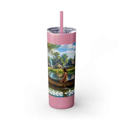 Seminole Skinny Tumbler with Straw, 20oz