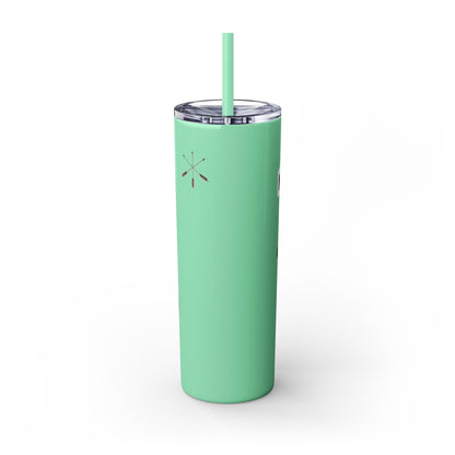 Comanche Numunah Warrior Horse 20oz Skinny Tumbler with Straw — Native American Inspired Travel Cup