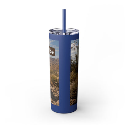 Ft. Sill Apache 20oz Skinny Tumbler with Desert Native Warrior Photo Wrap