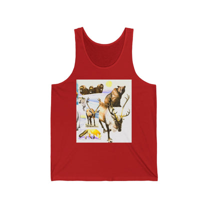 Wildlife Collage Tank Top — Elk, Bear & Arrow Tribal Summer Tee
