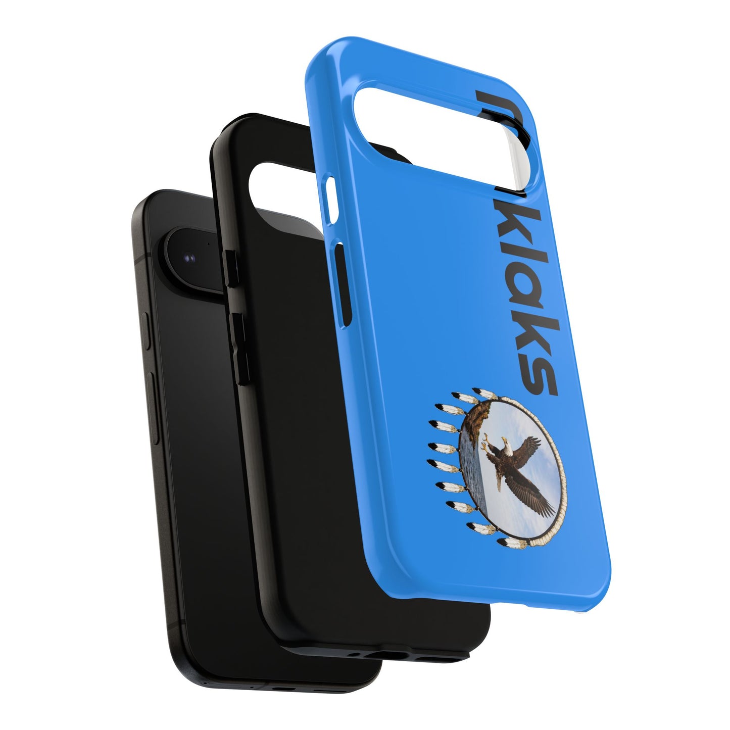 Modoc Blue 'Maklaks' Tough Phone Case with Eagle Drum Design