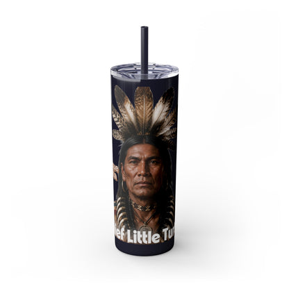 Miami 20oz Skinny Tumbler with Straw — Native Chief Portrait Travel Cup