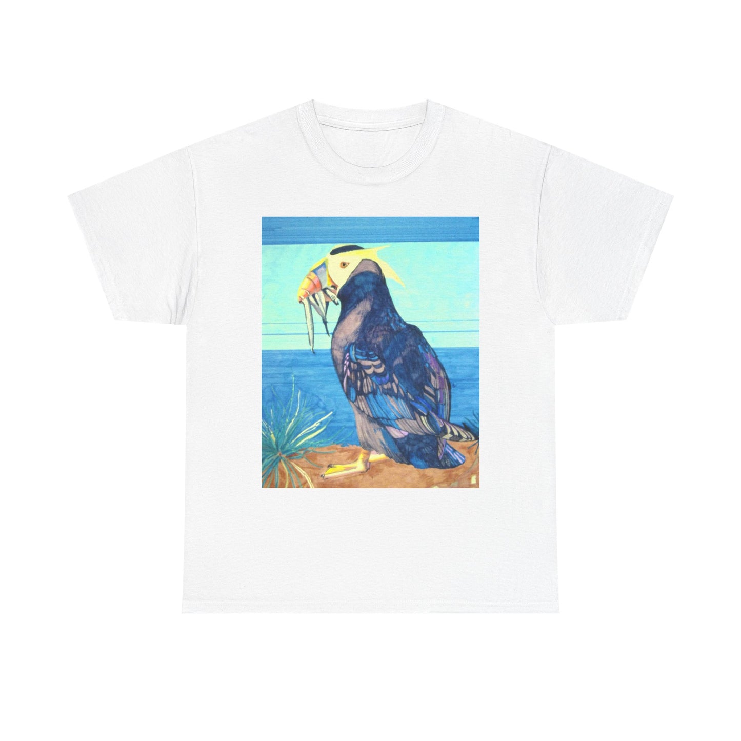 Puffin Beach Tee — Vintage Seaside Bird Graphic T-Shirt