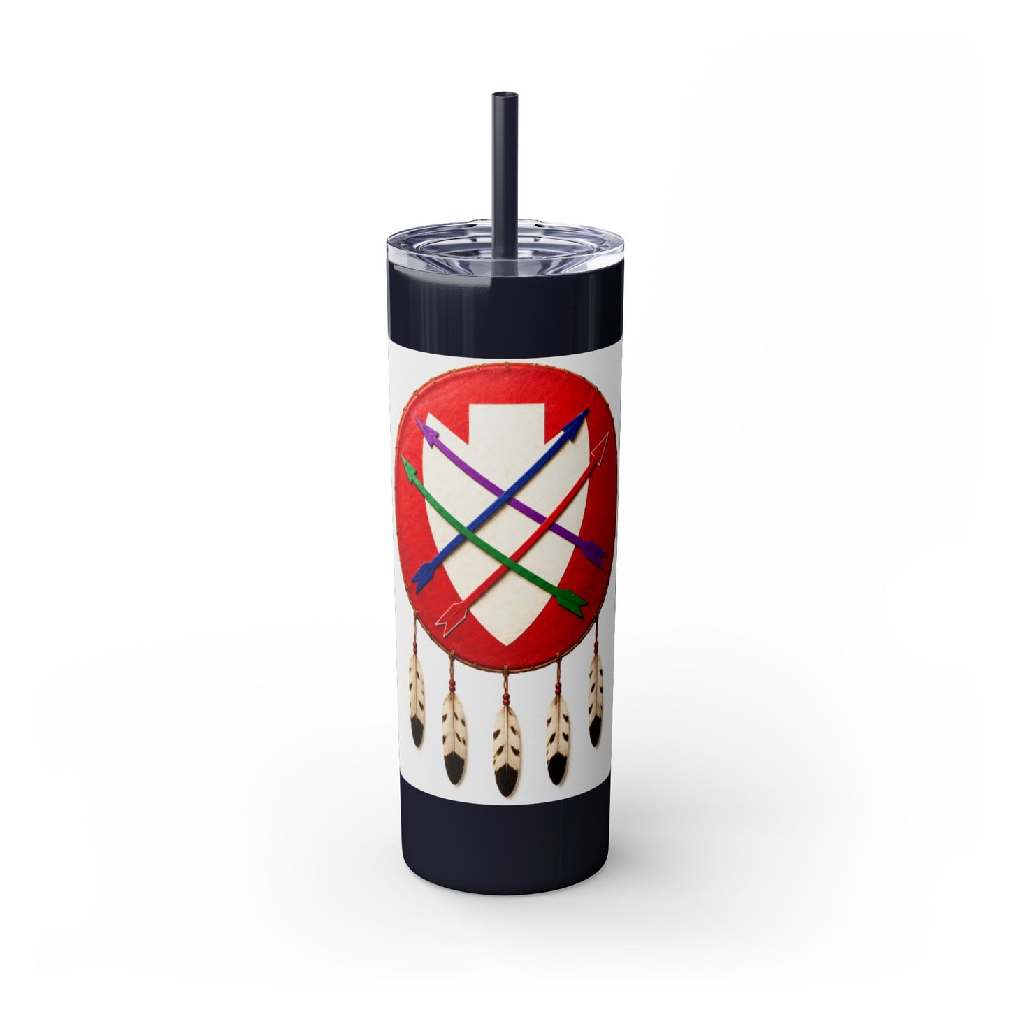 Peoria 20oz Skinny Tumbler with Dreamcatcher Shield Design