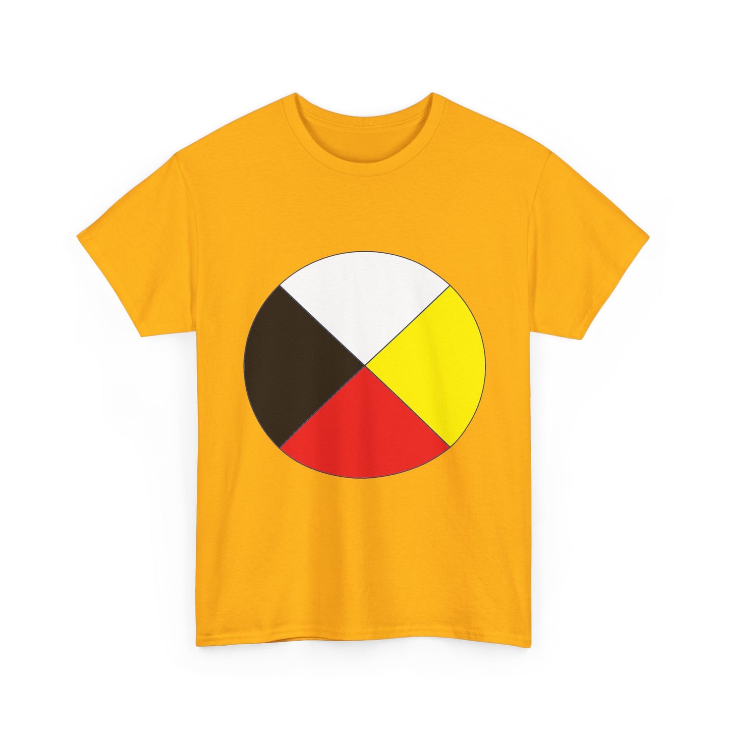 Native Medicine Wheel Tee — Four Directions Circle Design T-Shirt