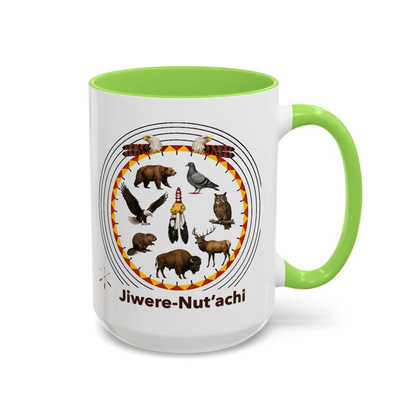 Otoe Missouria Native Animal Circle Mug – 'Jiwere-Nut'achi' Illustrated Coffee Cup (11oz/15oz)