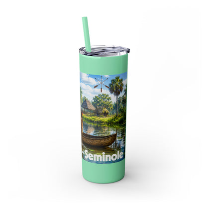 Seminole Skinny Tumbler with Straw, 20oz