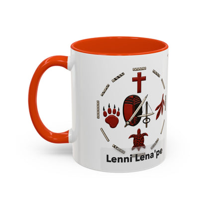 Delaware East Lenni Lenape Tribal Ceramic Mug – Native Symbols Coffee Cup (11oz/15oz)