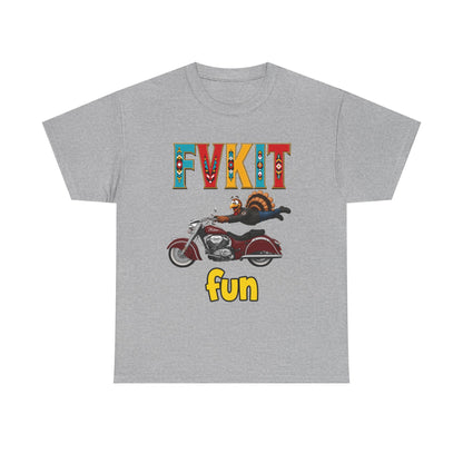 Turkey Motorcycle  Graphic Tee — Retro Rider Humor T-Shirt