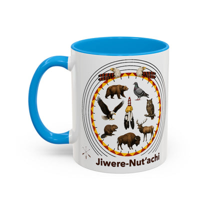 Otoe Missouria Native Animal Circle Mug – 'Jiwere-Nut'achi' Illustrated Coffee Cup (11oz/15oz)