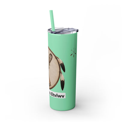 Thlopthlocco Skinny Tumbler with Straw, 20oz