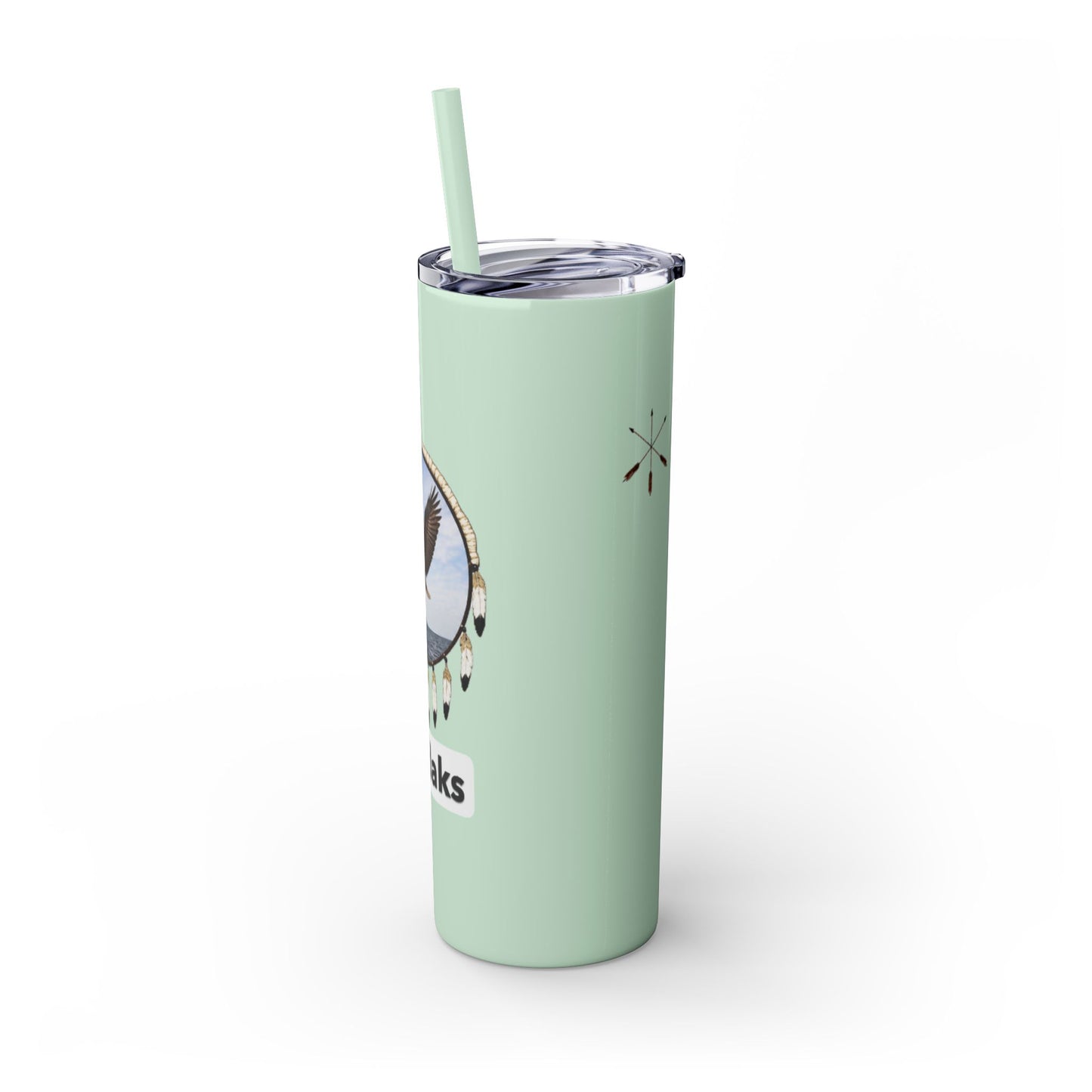 Modoc Eagle Skinny Tumbler – 20oz Straw Travel Cup (Maklaks)