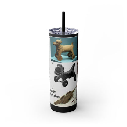 Aztec 20oz Skinny Tumbler - Educational Indigenous Artifacts Design