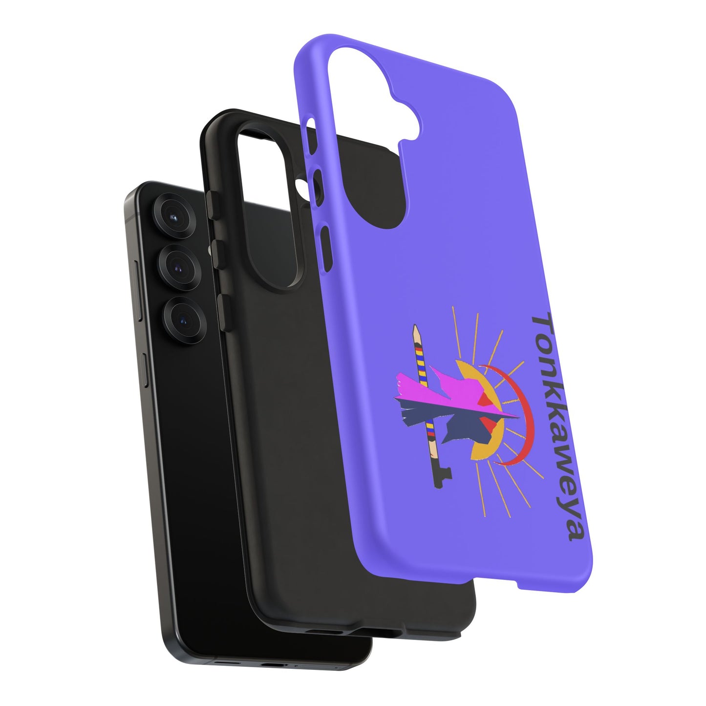 Tonkawa Phone Case — Tonkkaweya Sunrise Design (Protective Purple Hard Shell)